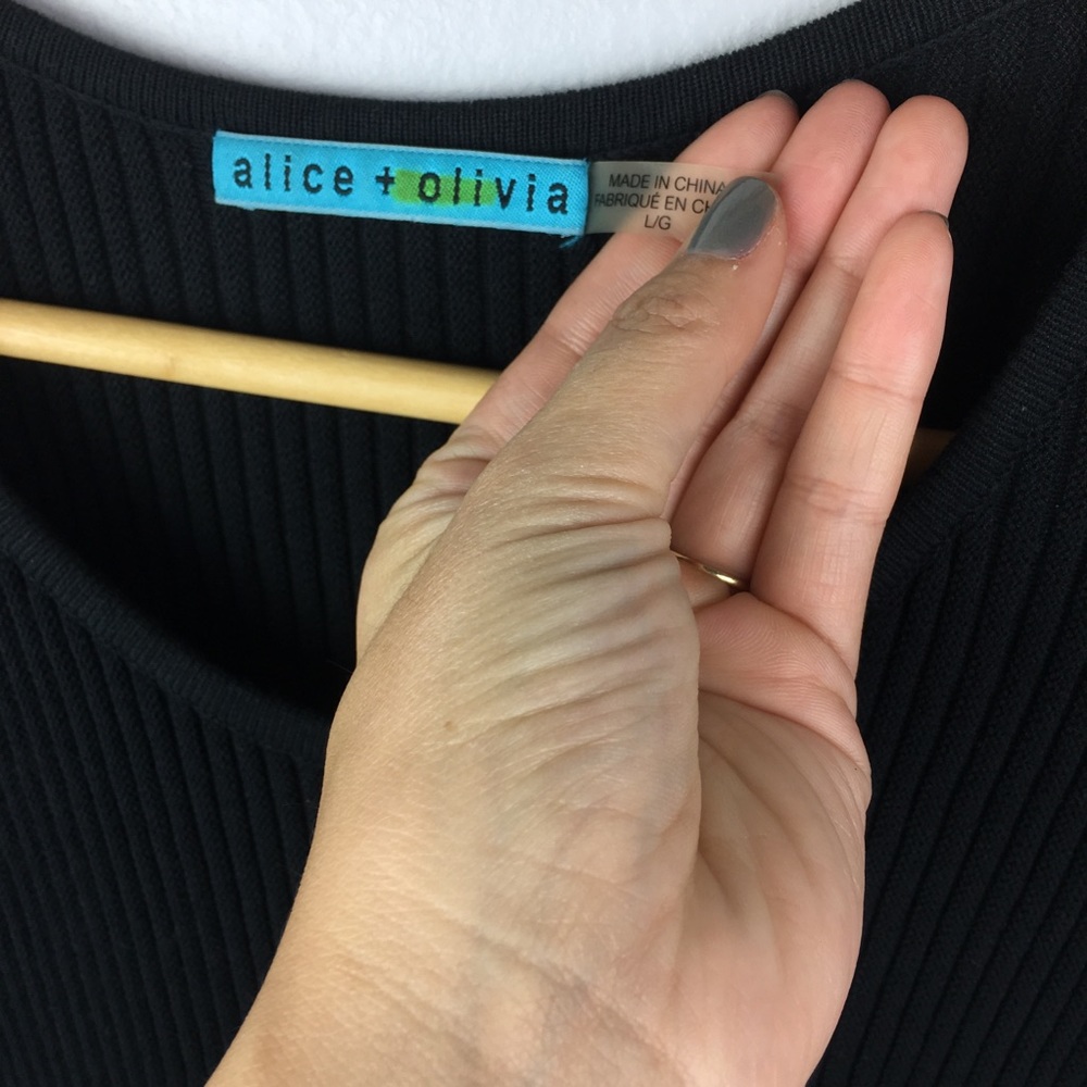 NWT alice + olivia pointelle sweater tank dress - Picture 7 of 8